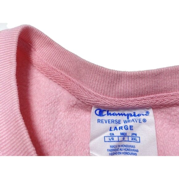 Women’s Pink Champion Hoodie Reverse Weave Sweatshirt Size Large As Is - Picture 4 of 9
